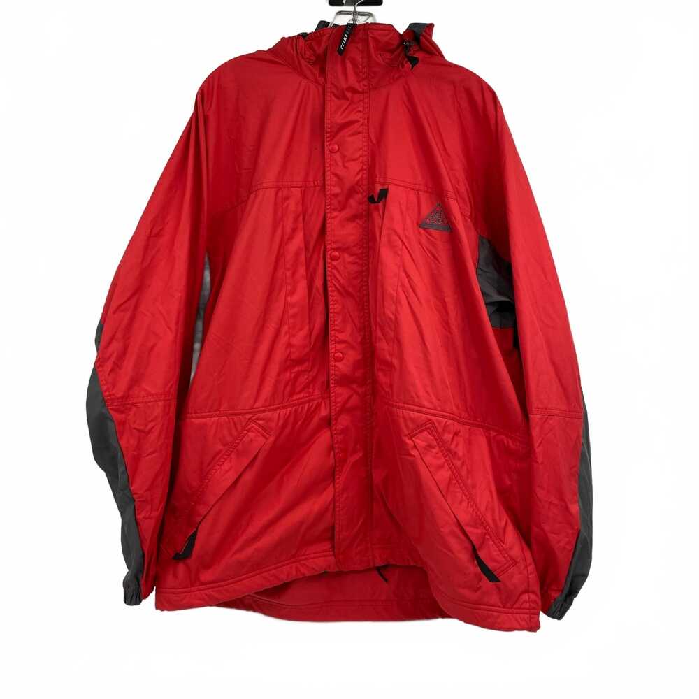 Nike ACG Red/Gray Windbreaker Jacket | Men’s Regular L Polyester